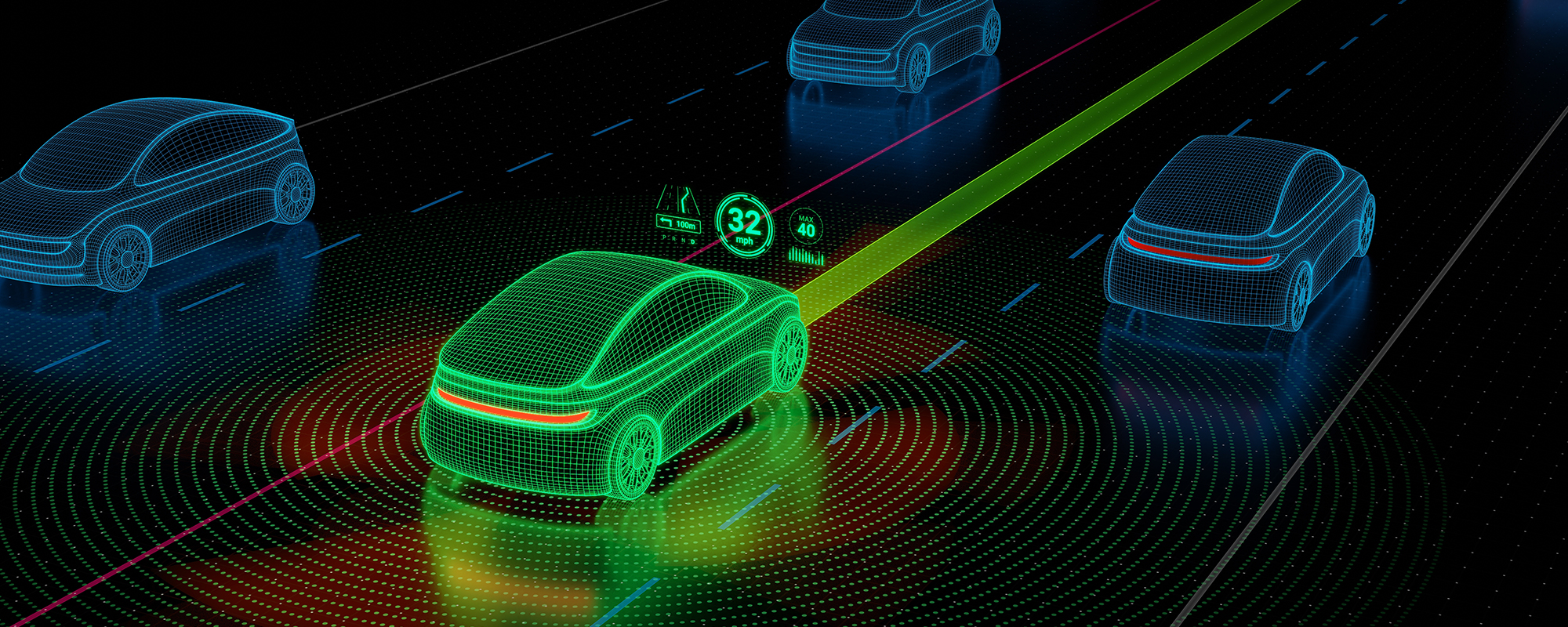 ADAS road safety feature graphic